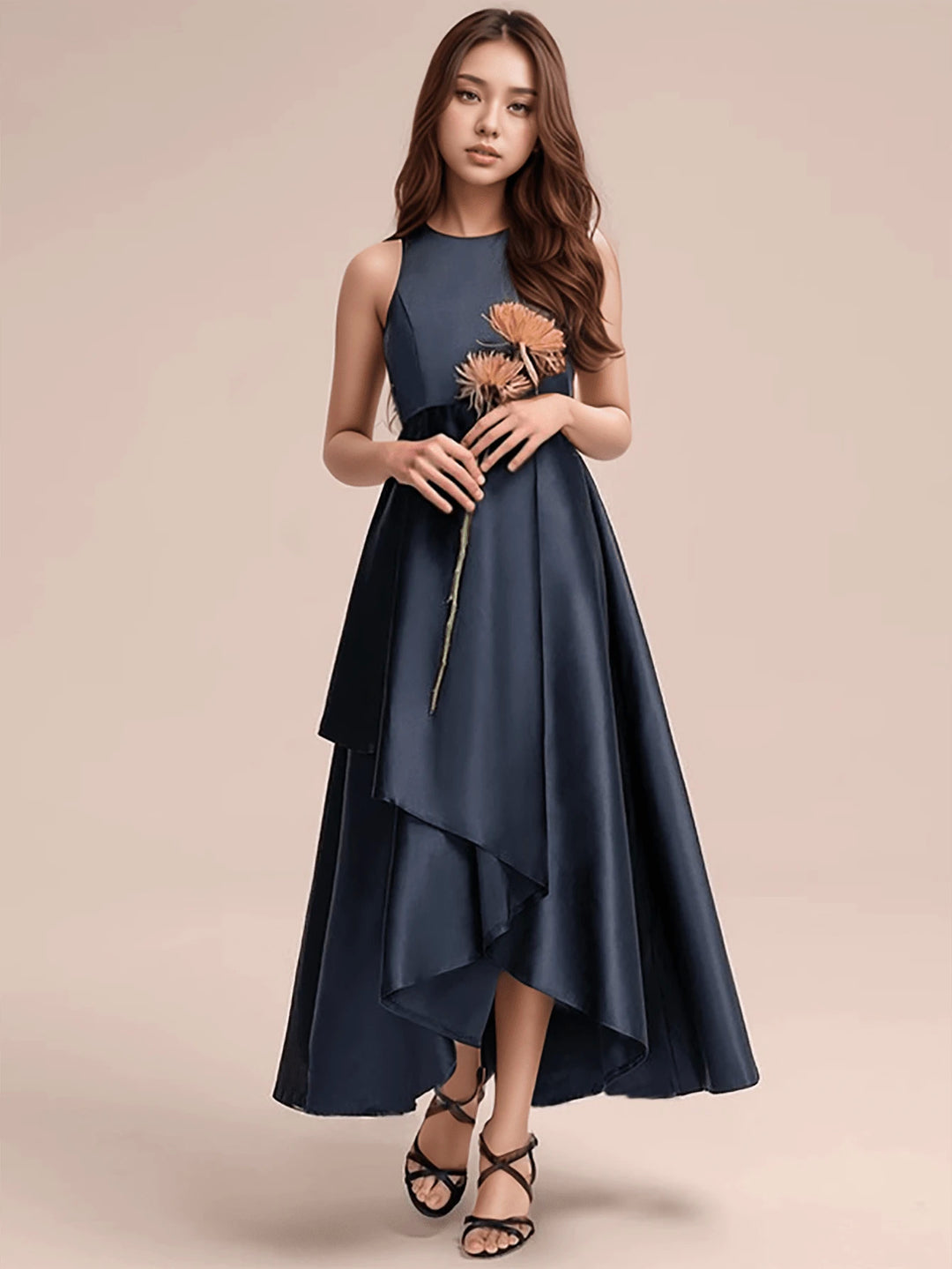 SHEIN Elegáns hosszú ruha, kék