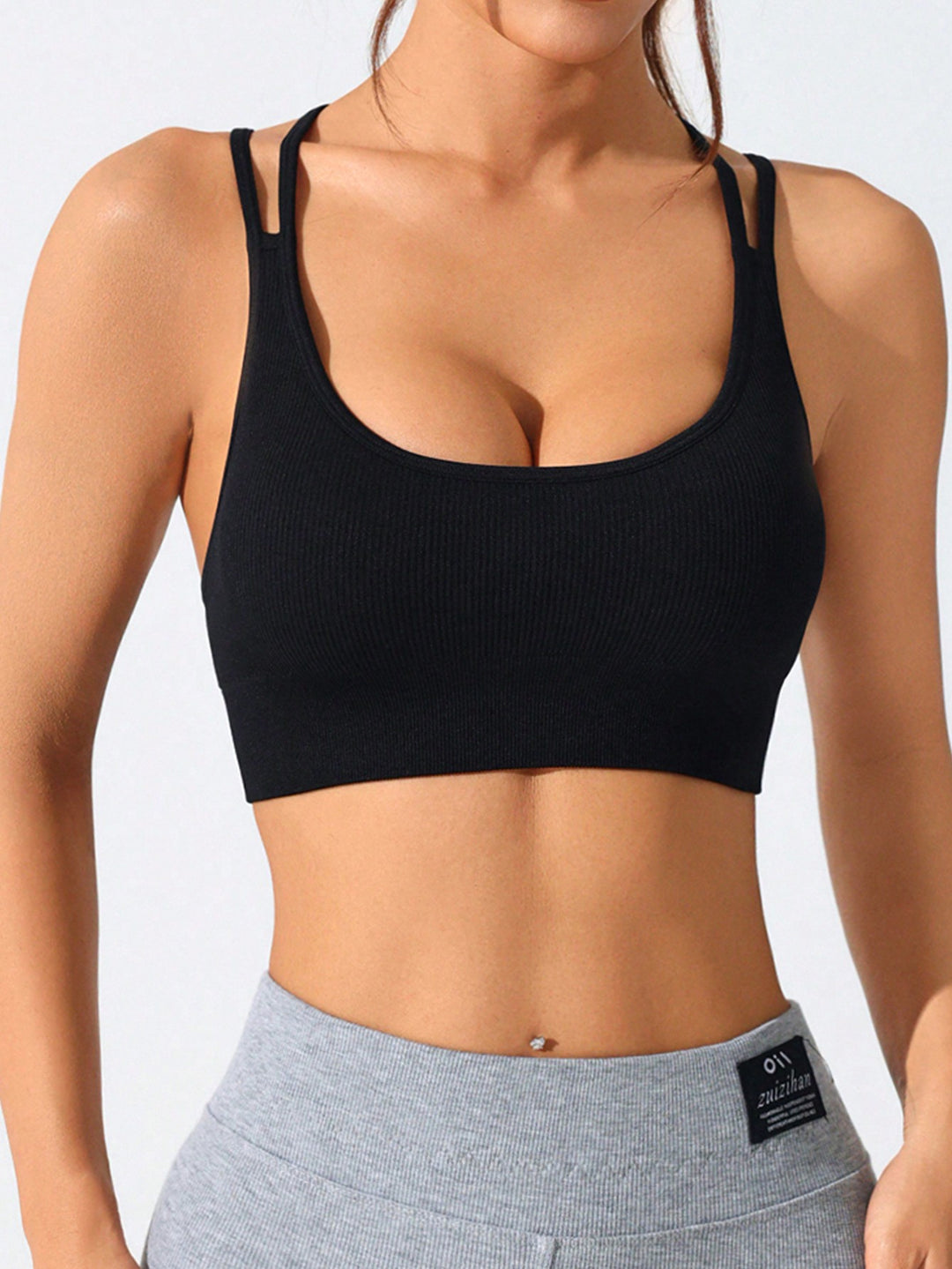 Bustieră sport SHEIN, negru