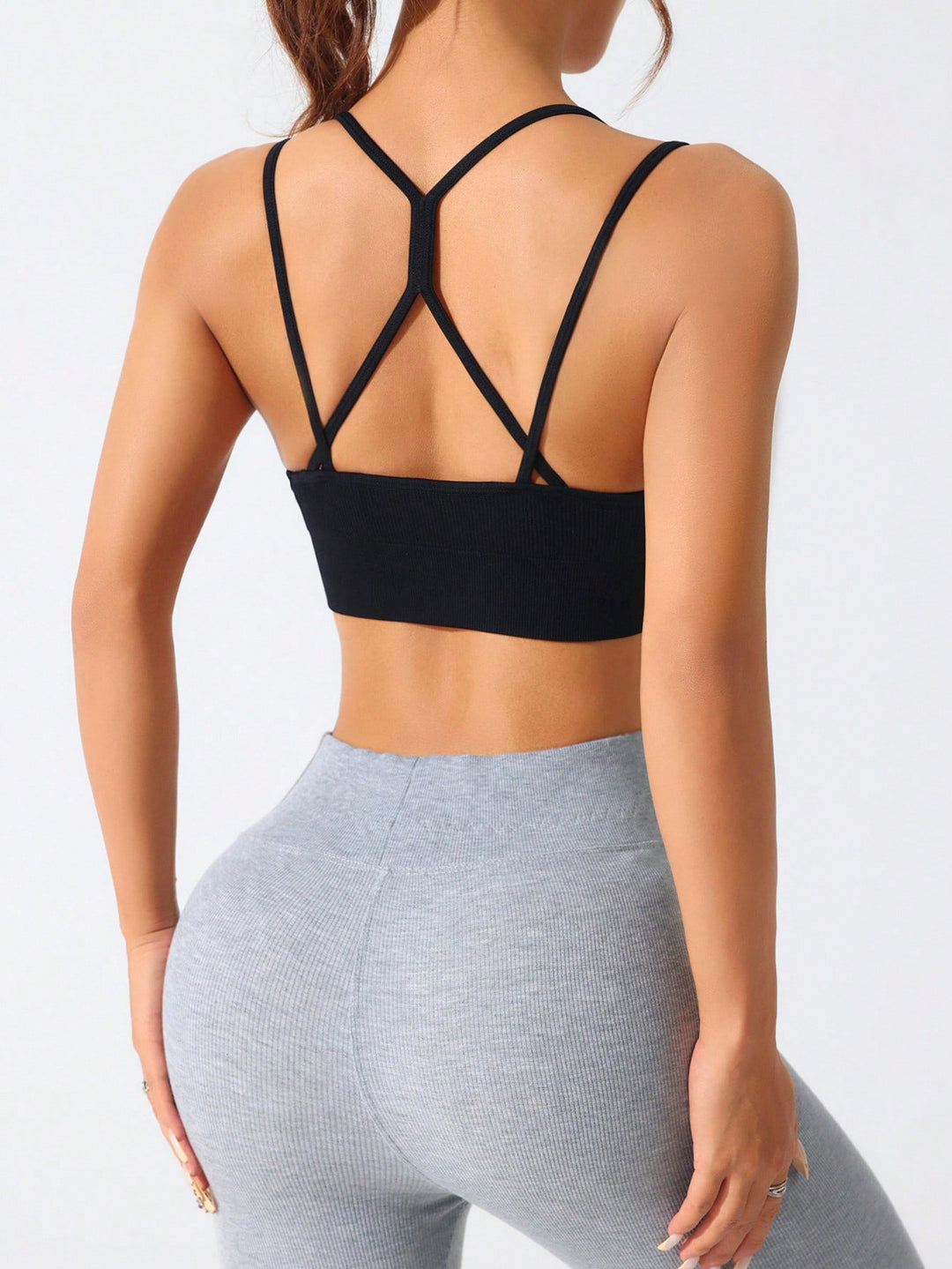 Bustieră sport SHEIN, negru