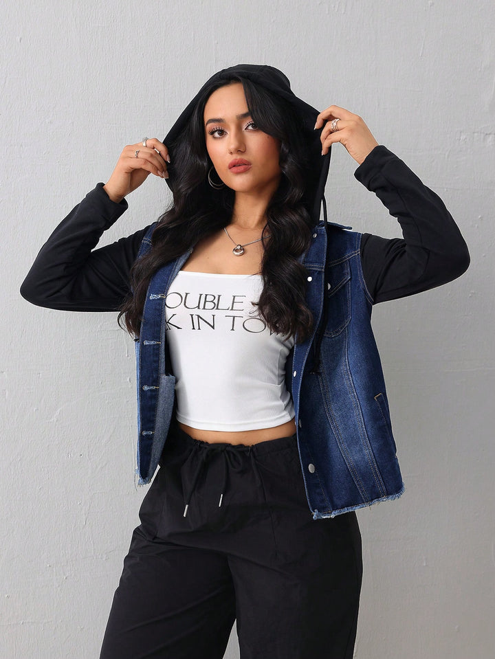 Jachetă denim SHEIN, mix culori