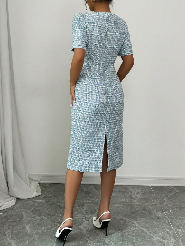 Rochie midi SHEIN, albastru