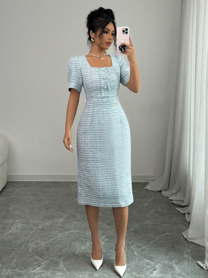 Rochie midi SHEIN, albastru