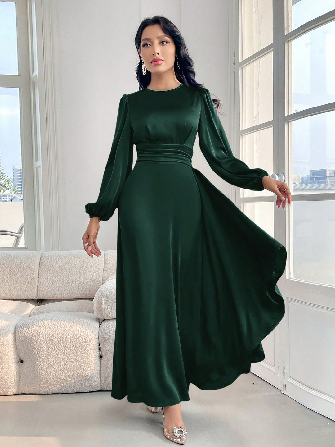 Rochie maxi SHEIN, verde