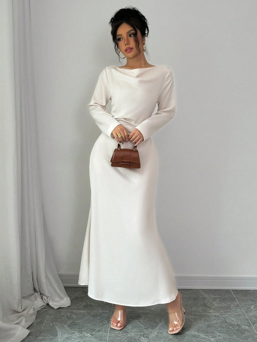 Rochie maxi SHEIN, bej