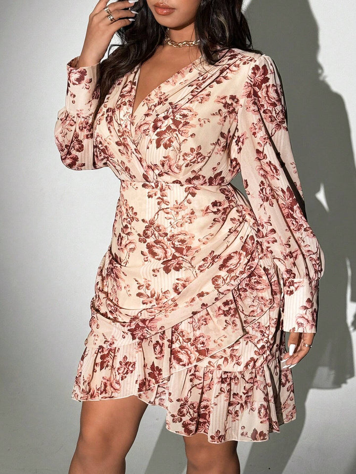 Rochie mini Shein Curve+, mix culori