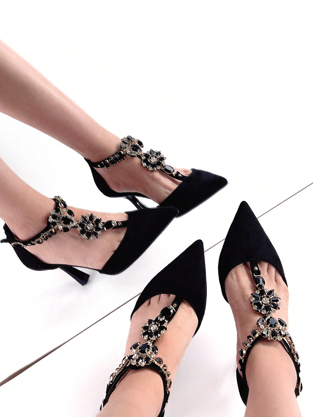 Pantofi cu toc SHEIN, negru