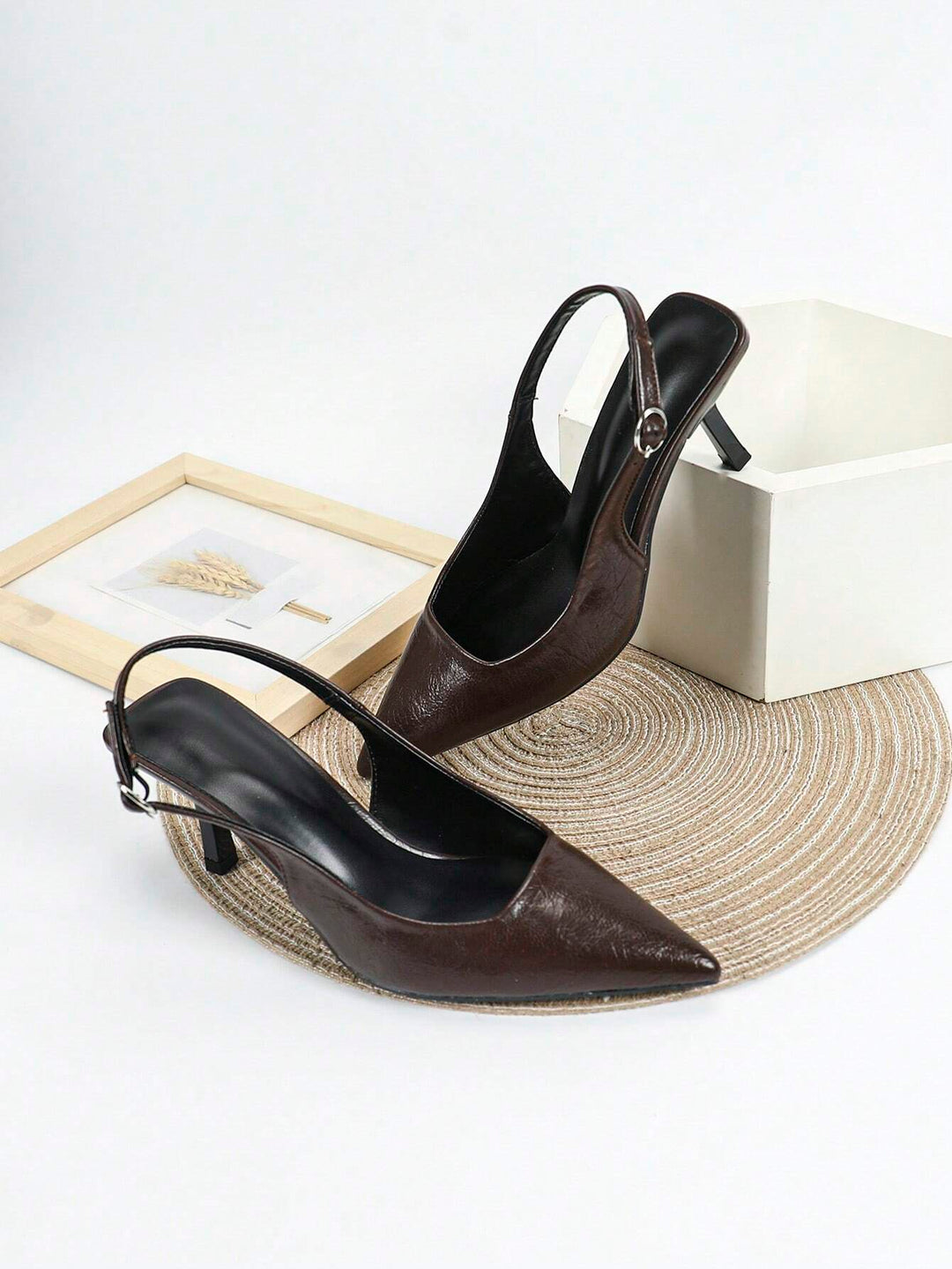 Pantofi cu toc SHEIN, maro