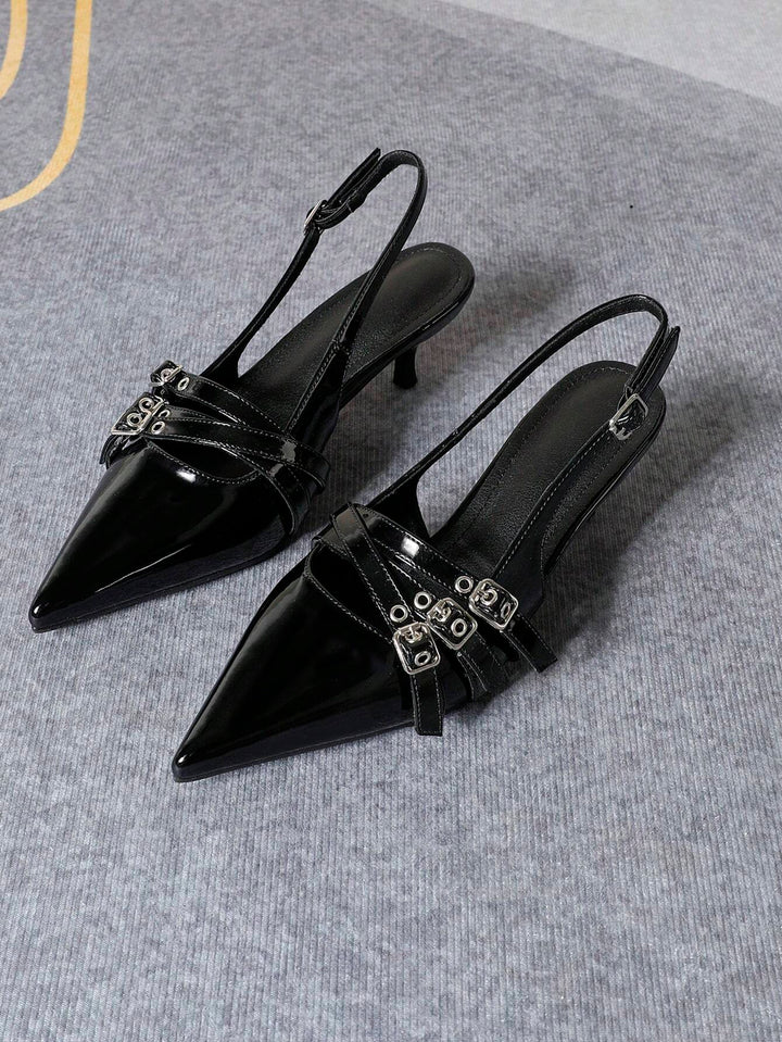 Pantofi cu toc SHEIN, negru