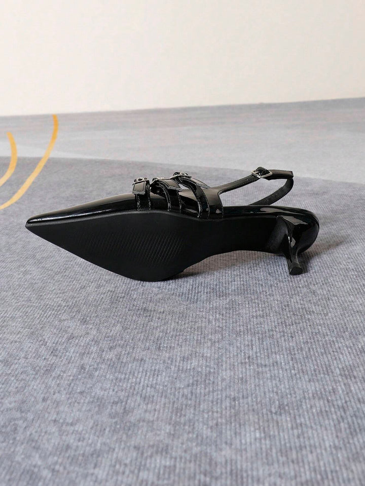 Pantofi cu toc SHEIN, negru