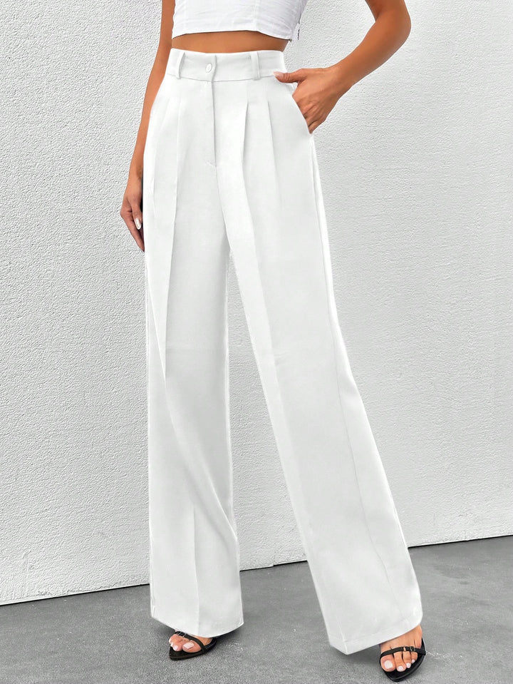 Pantaloni SHEIN, alb