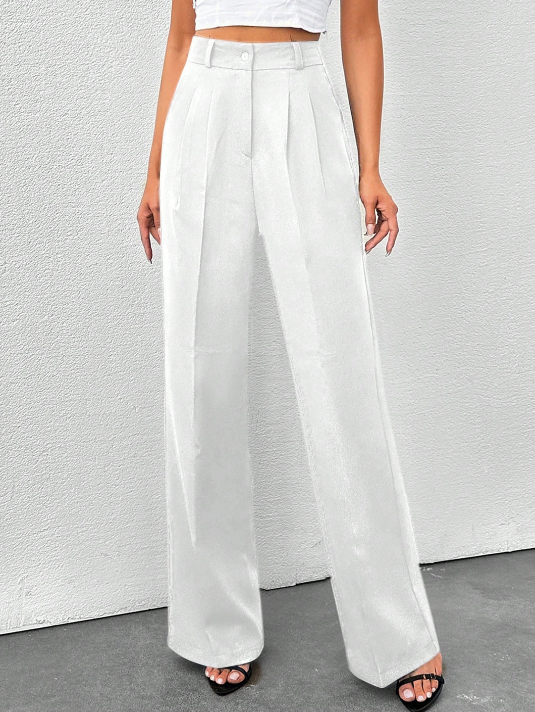 Pantaloni SHEIN, alb