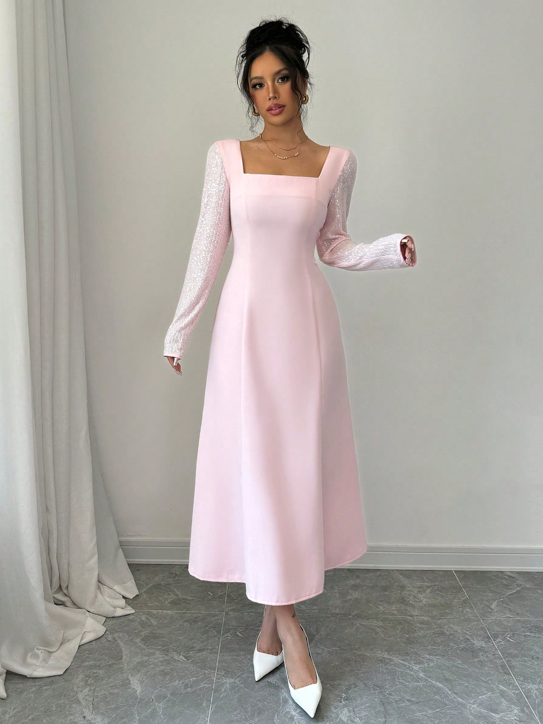 Rochie maxi SHEIN, roz