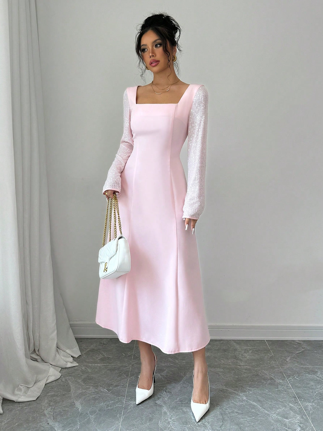 Rochie maxi SHEIN, roz