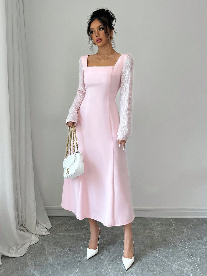 Rochie maxi SHEIN, roz