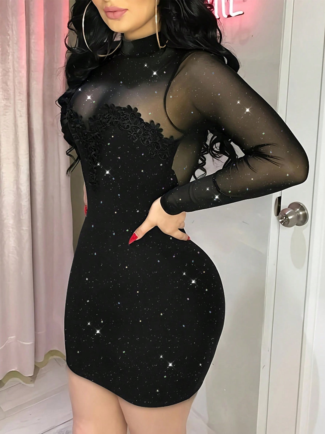 Rochie scurtă SHEIN, negru