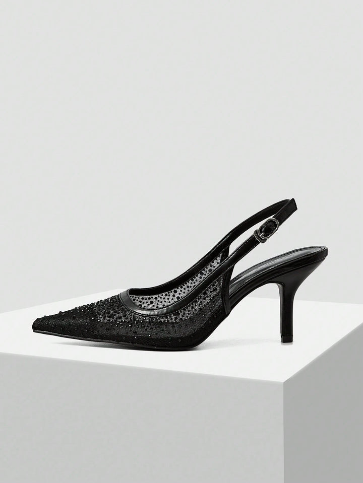 Pantofi cu toc SHEIN, negru