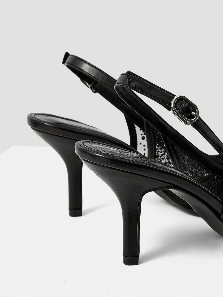 Pantofi cu toc SHEIN, negru