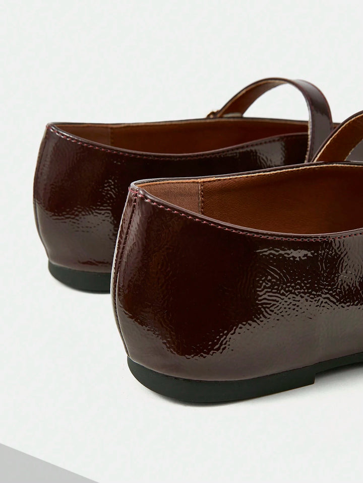 SHEIN balerina cipő, bordó