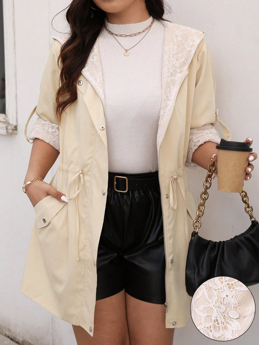 Trench SHEIN, portocaliu
