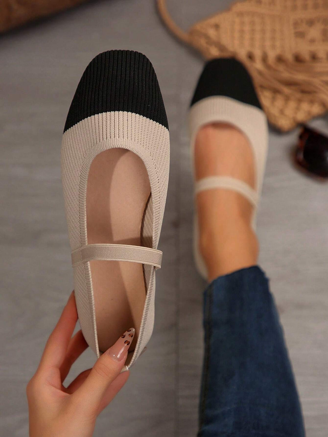 SHEIN balerina cipő, színes mix