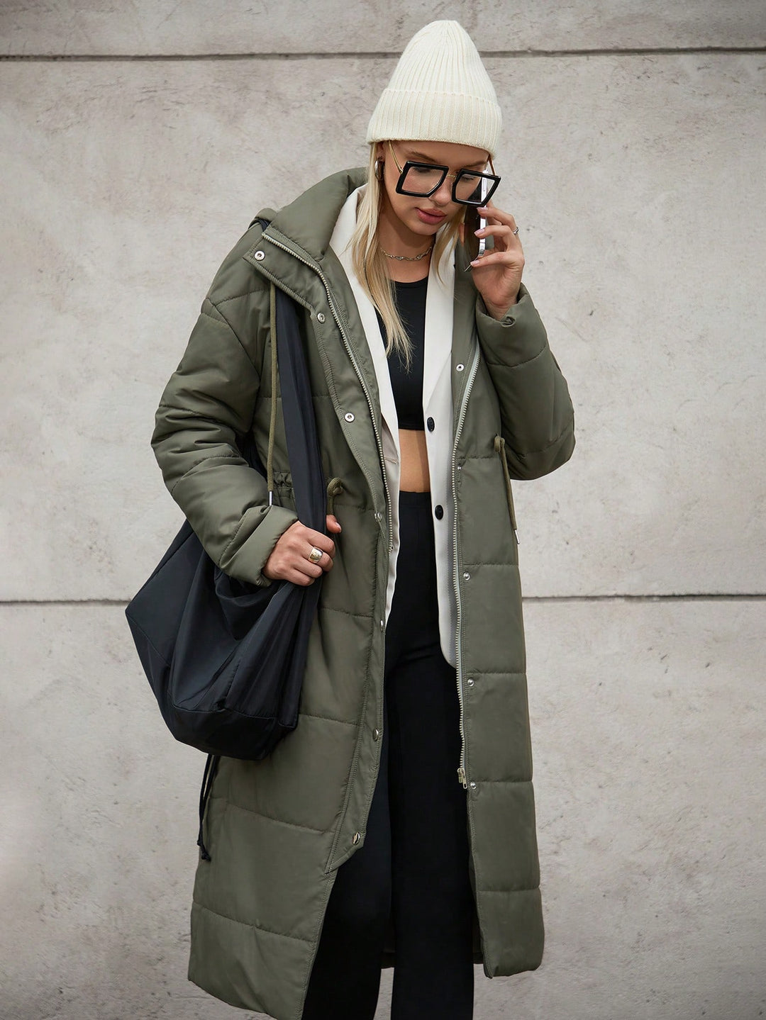 SHEIN kabát, khaki
