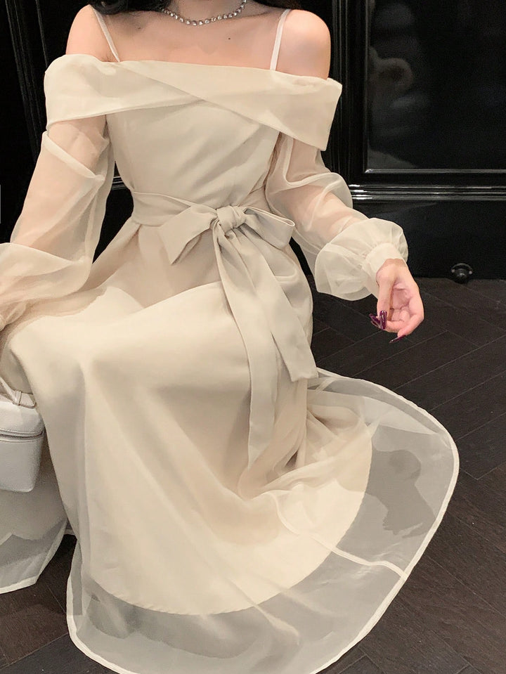 SHEIN Maxi ruha, bézs