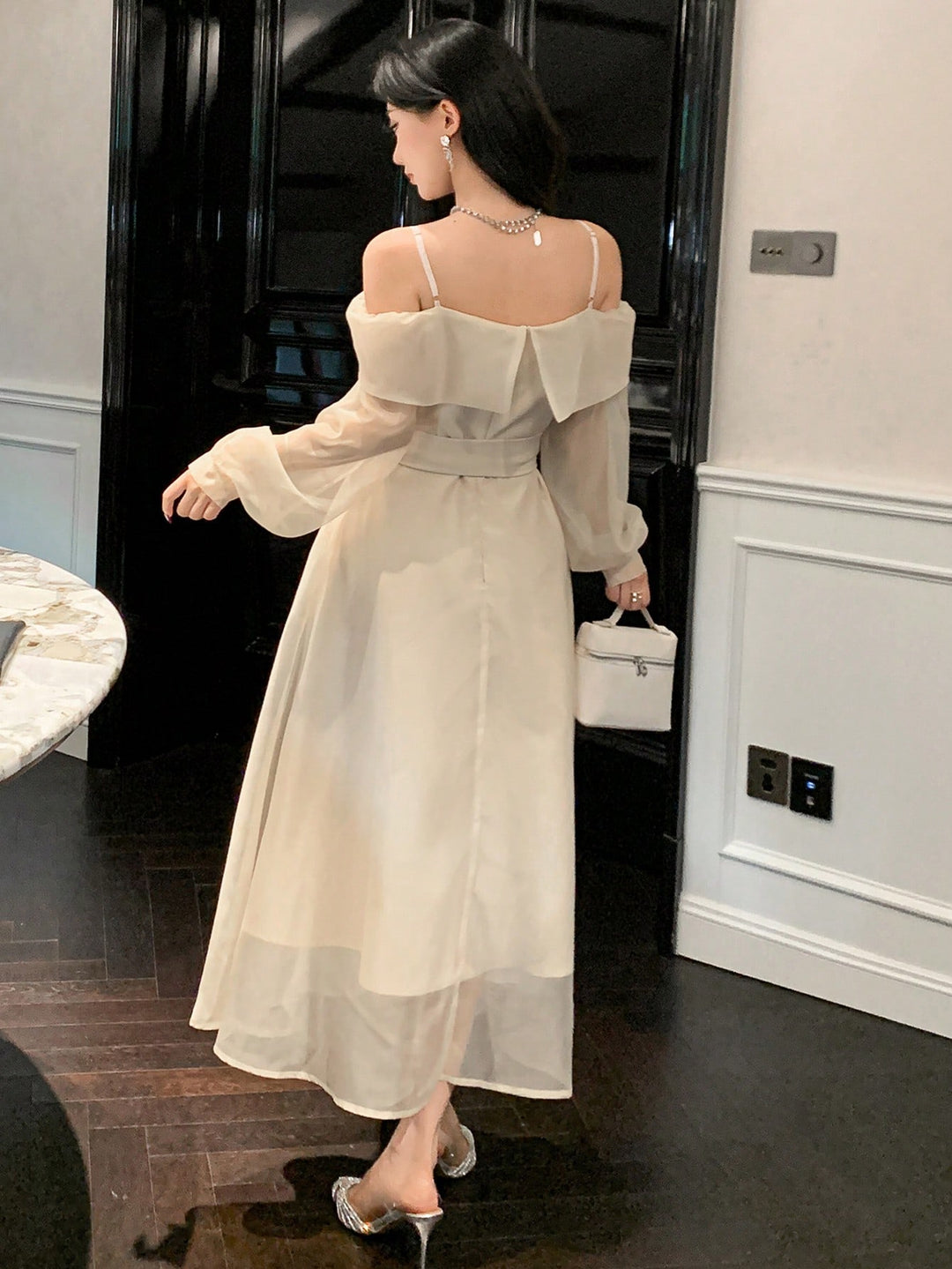 SHEIN Maxi ruha, bézs