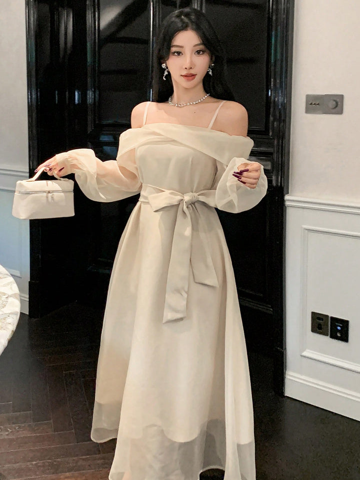 SHEIN Maxi ruha, bézs