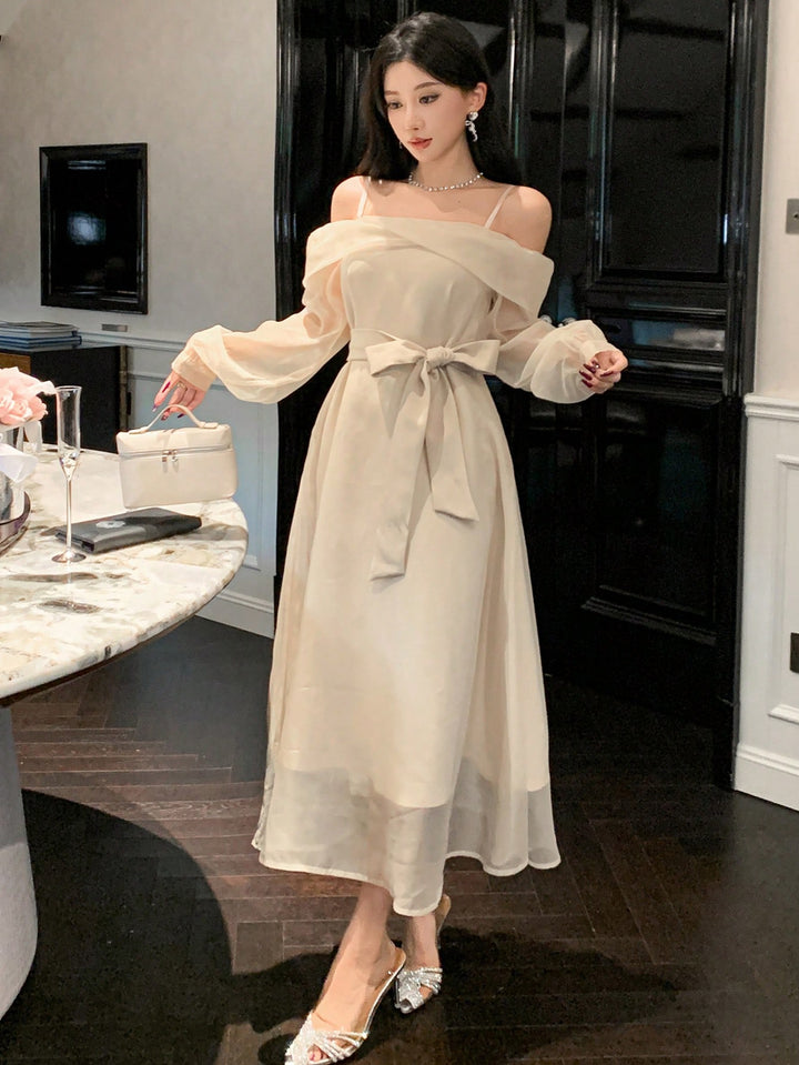 SHEIN Maxi ruha, bézs