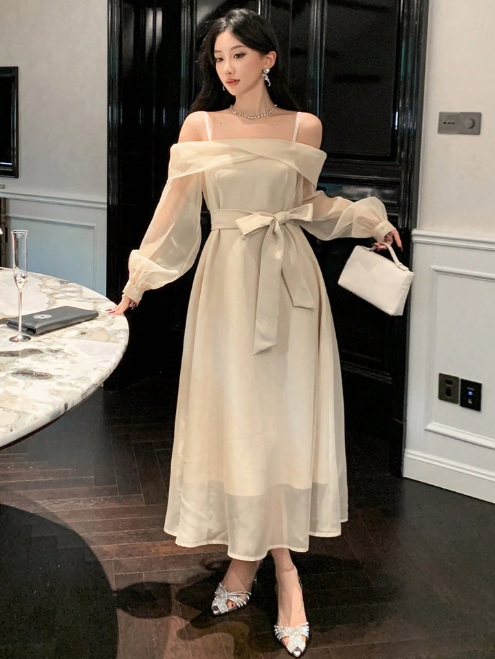 SHEIN Maxi ruha, bézs