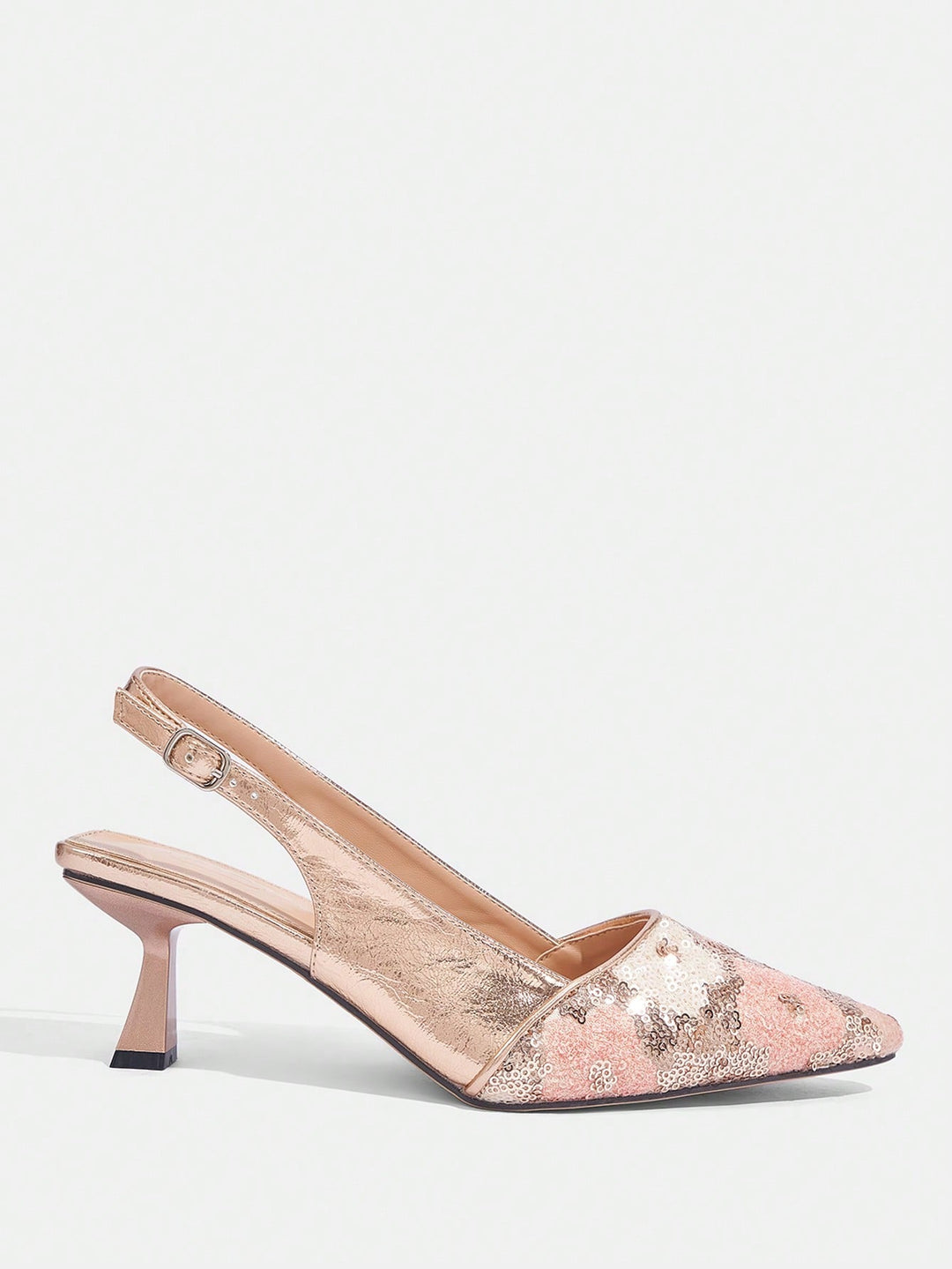 SHEIN bronz magassarkú cipő