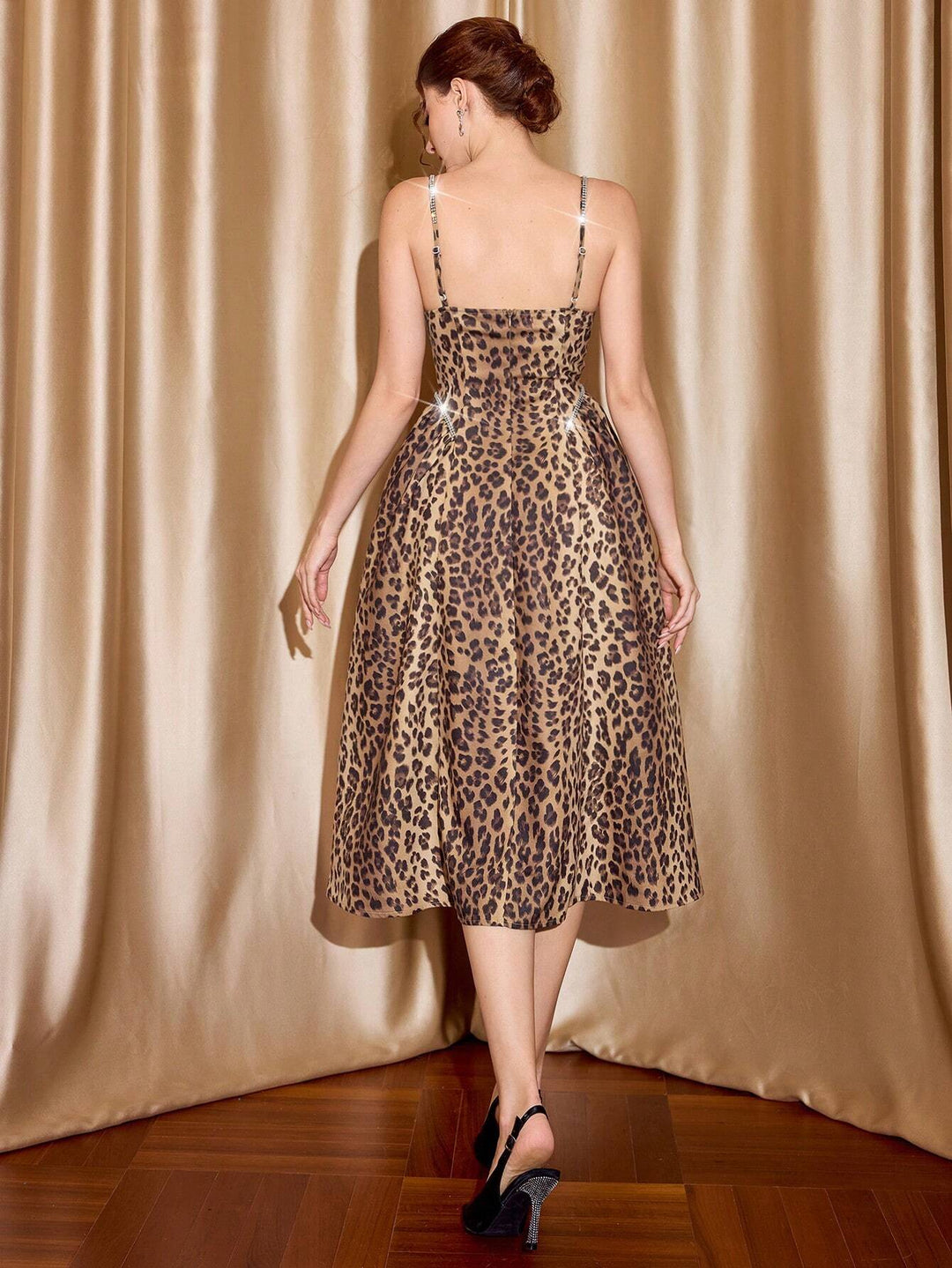 Rochie midi SHEIN, maro