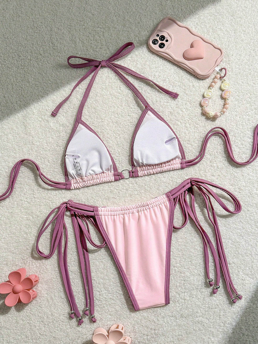 Set bikini SHEIN, roz