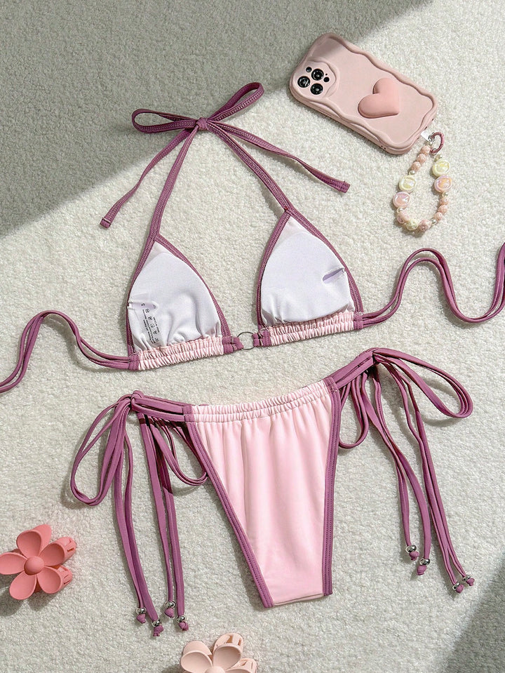 Set bikini SHEIN, roz