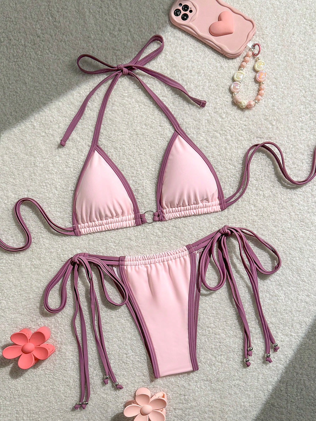 Set bikini SHEIN, roz
