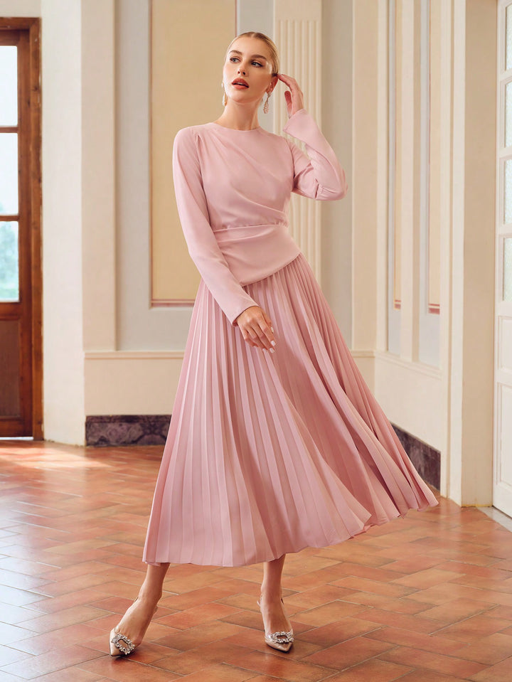 Rochie midi SHEIN, roz