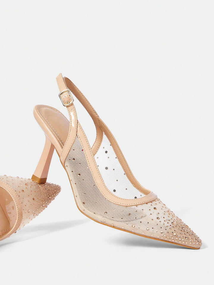 Pantofi cu toc SHEIN, bej