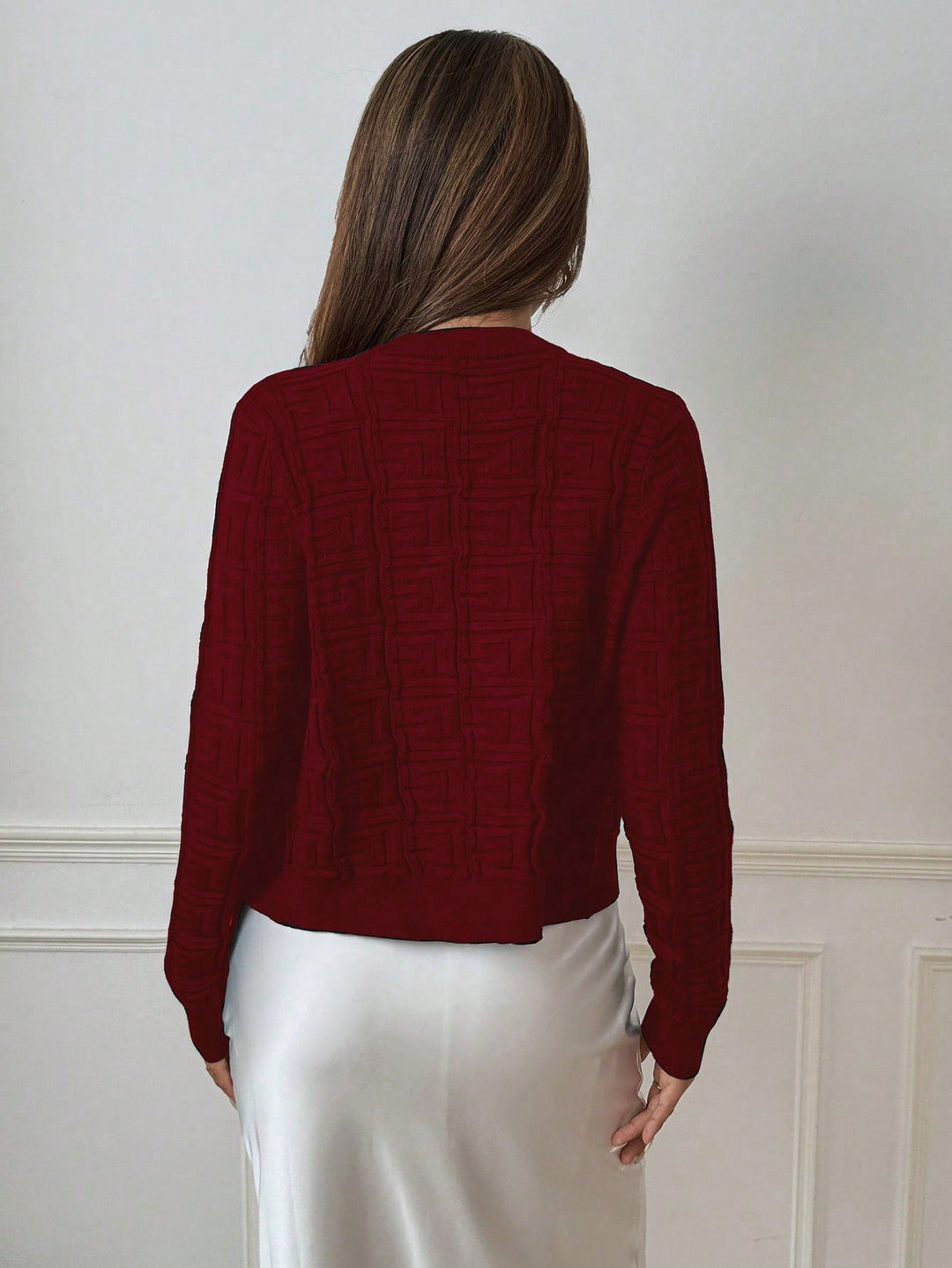 Cardigan SHEIN, vișiniu