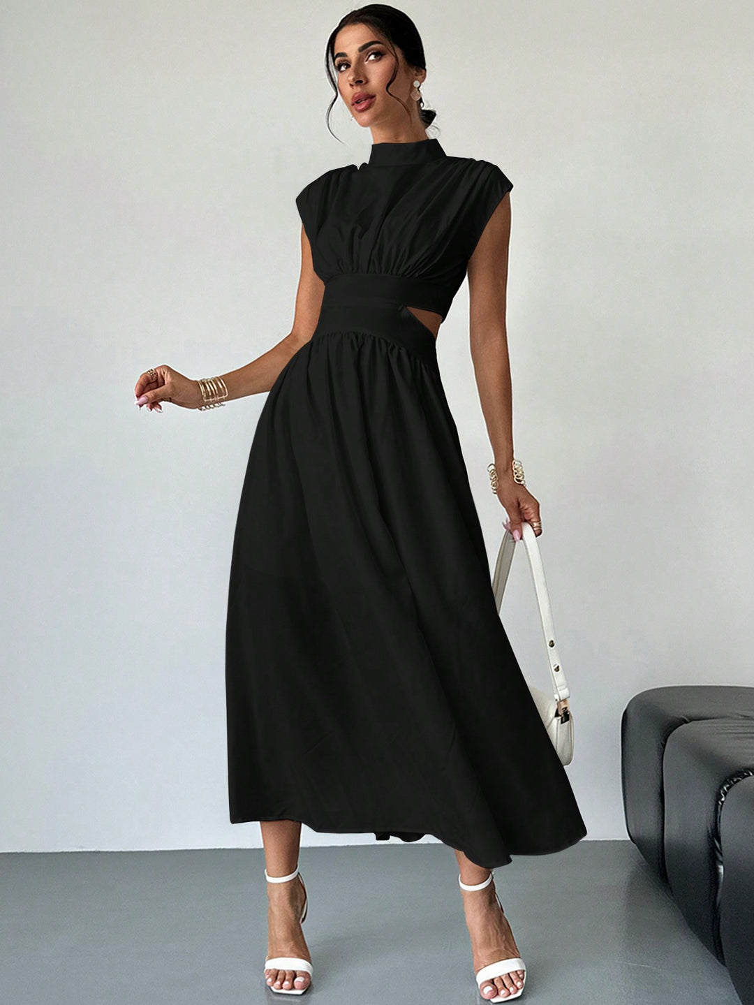 SHEIN maxi ruha, fekete