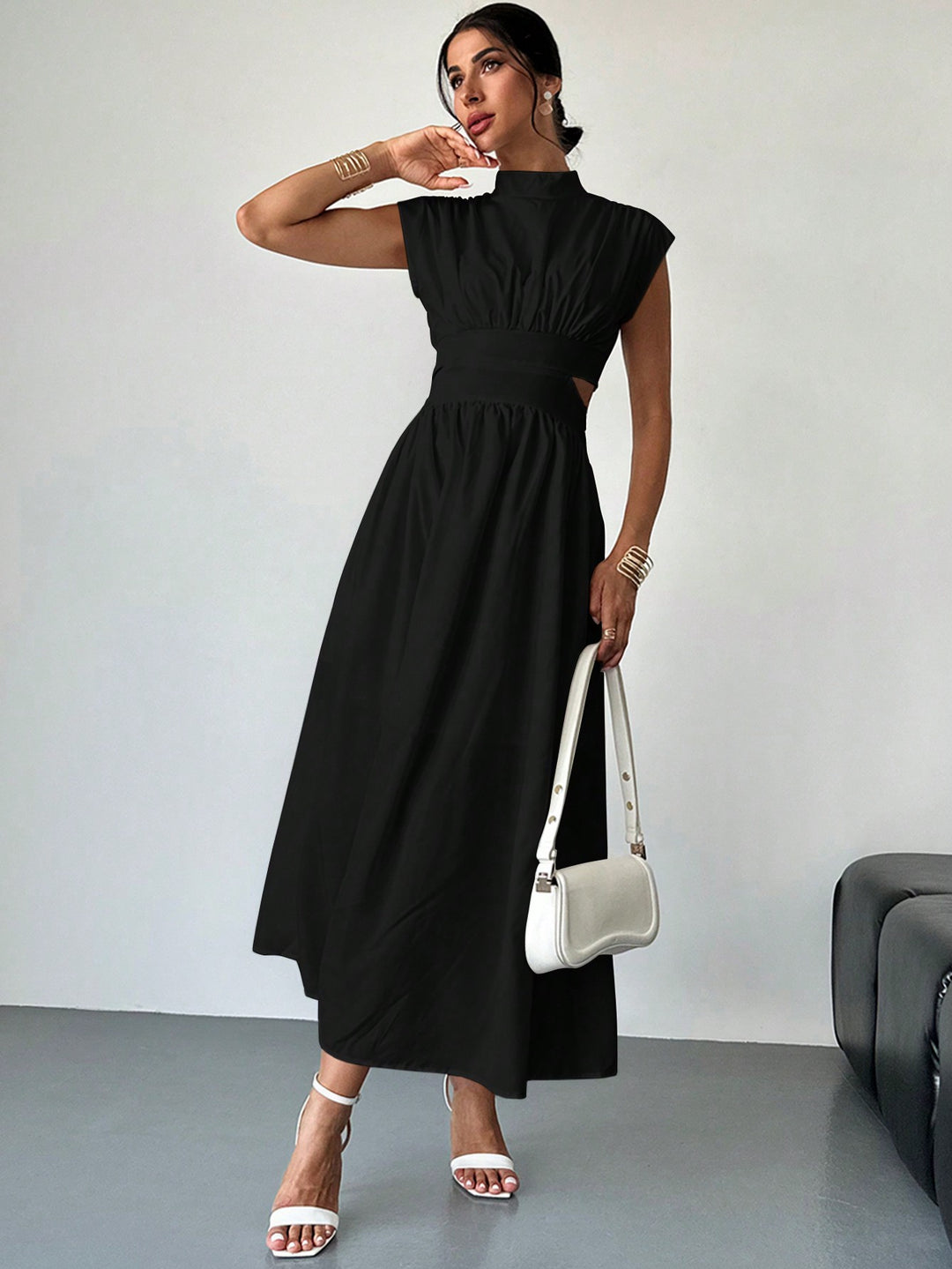 SHEIN maxi ruha, fekete
