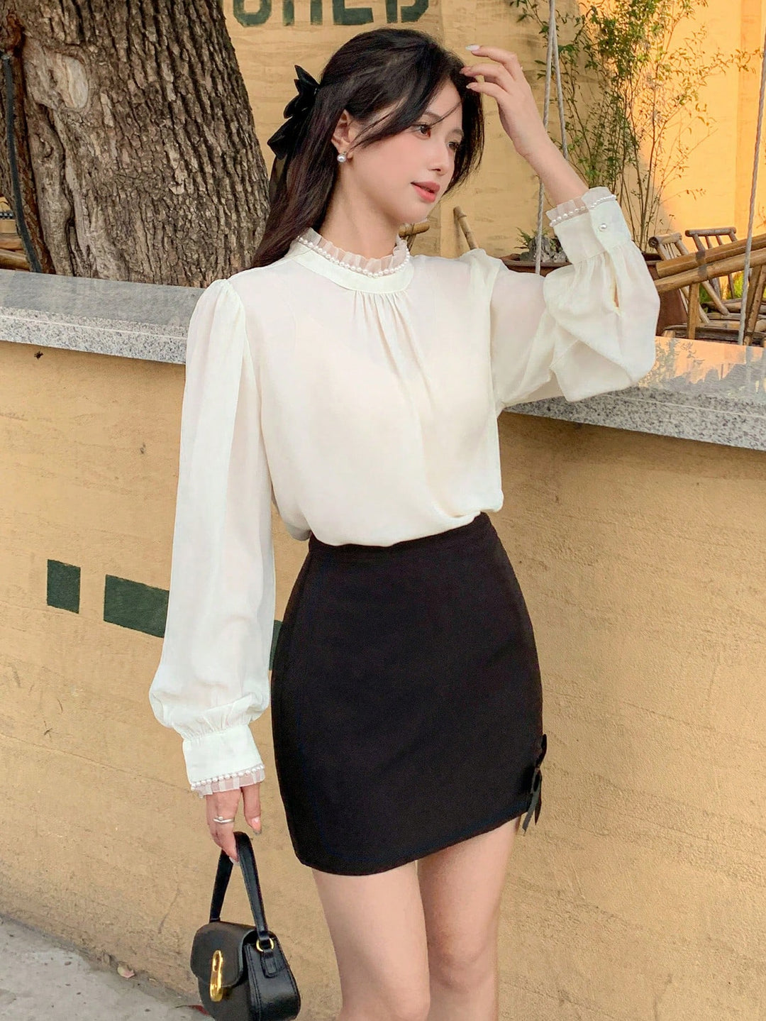 Bluza casual SHEIN, bej