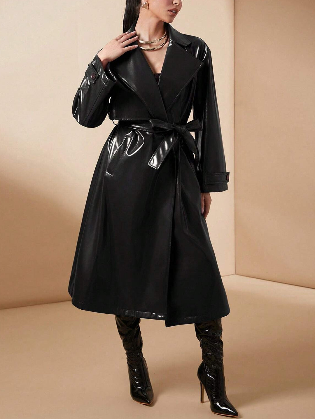 Trench Shein, negru