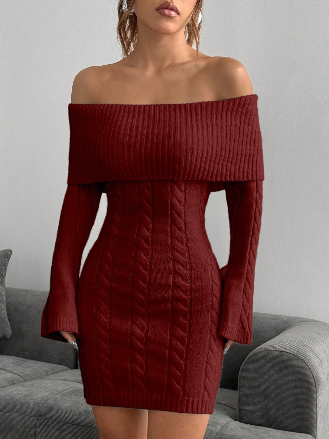 Rochie SHEIN, vișiniu
