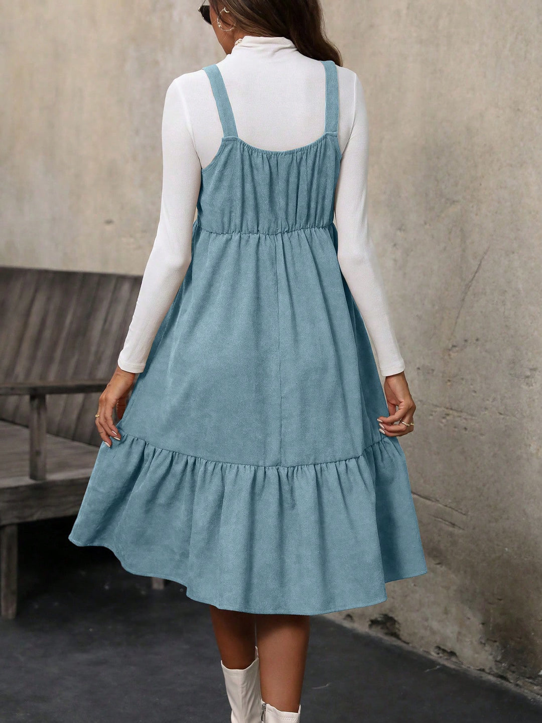 Rochie midi SHEIN, albastru