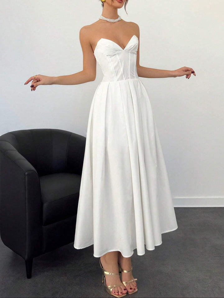 Rochie maxi SHEIN, alb