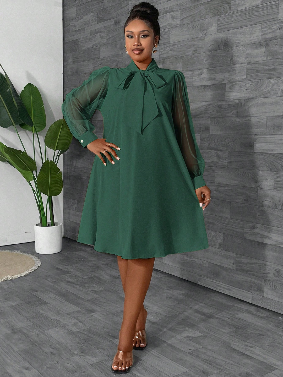 Rochie SHEIN, verde