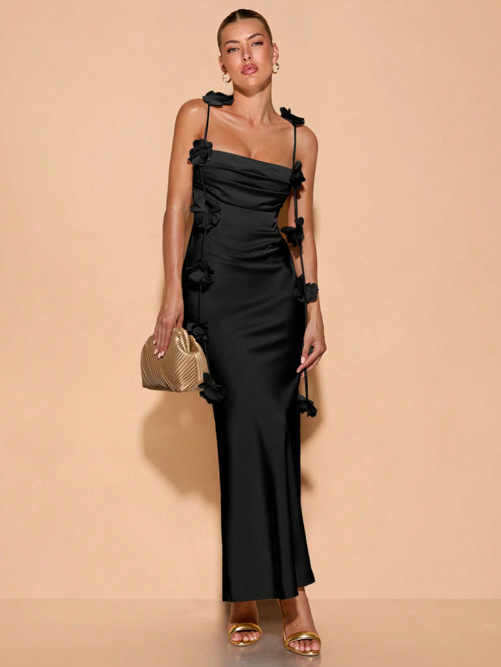 SHEIN maxi ruha, fekete