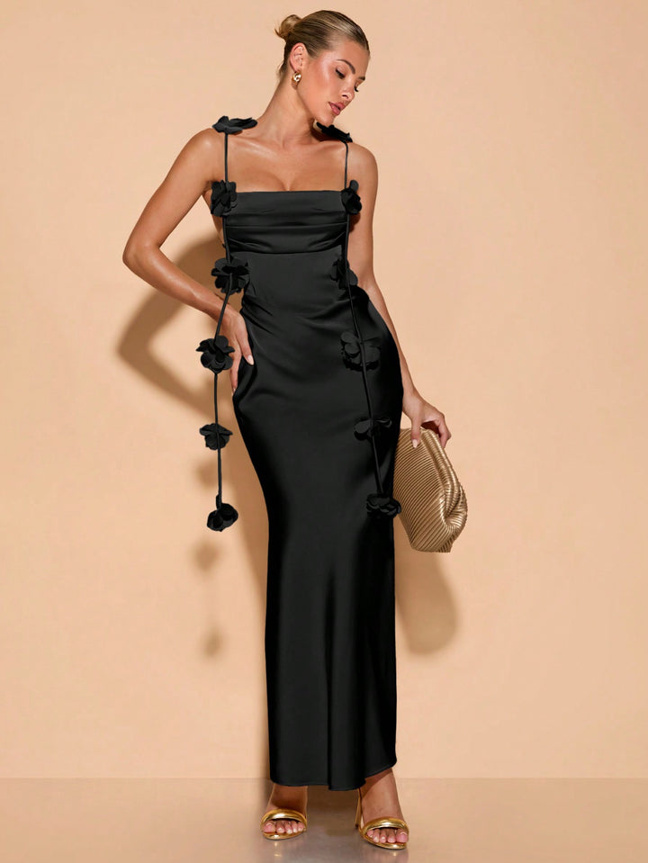 SHEIN maxi ruha, fekete