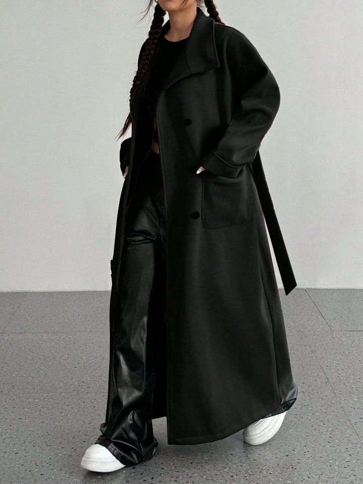 Palton lung SHEIN, negru