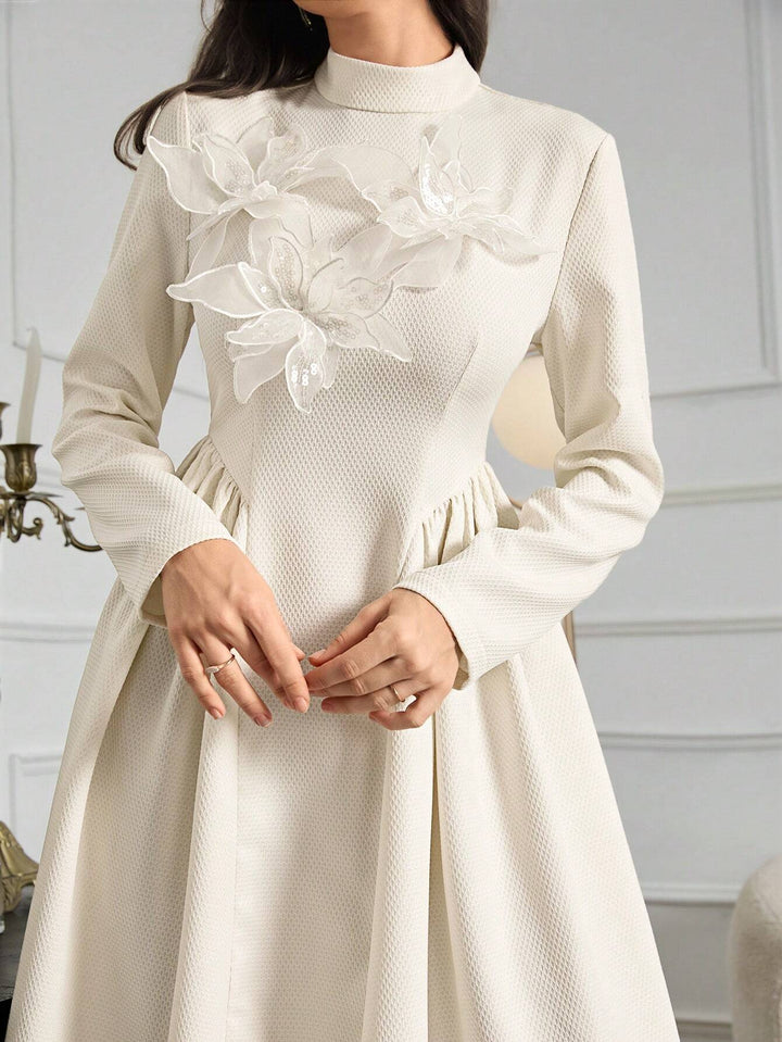 Rochie midi Shein, crem